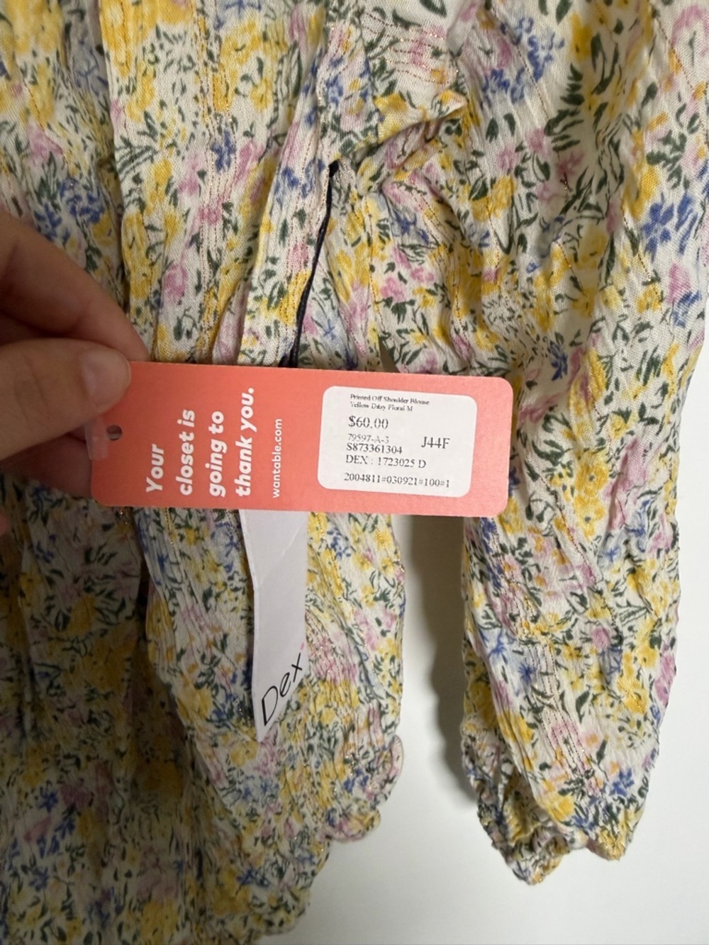 Dex Yellow Multi Floral Smocked Neck Blouse - Picture 2 of 5